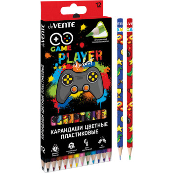Карандаши цветные 'deVENTE.Game', 12 цветов, 3 мм диаметр грифеля, 5022126